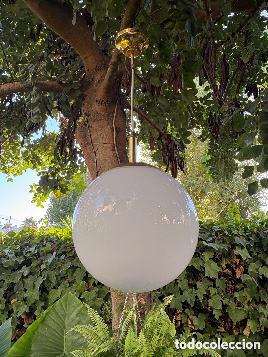 Vintage: L&Aacute;MPARA GLOBO OPALINA - Foto 4