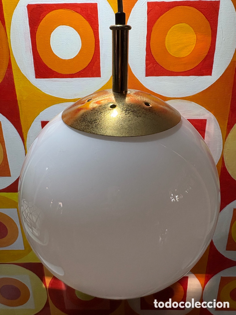 Vintage: L&Aacute;MPARA GLOBO OPALINA