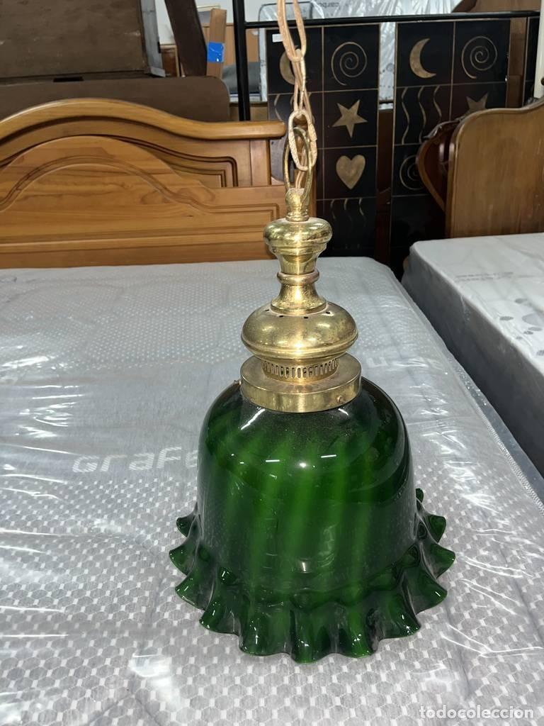 Vintage: L&Aacute;MPARA DE TECHO VERDE - Foto 2
