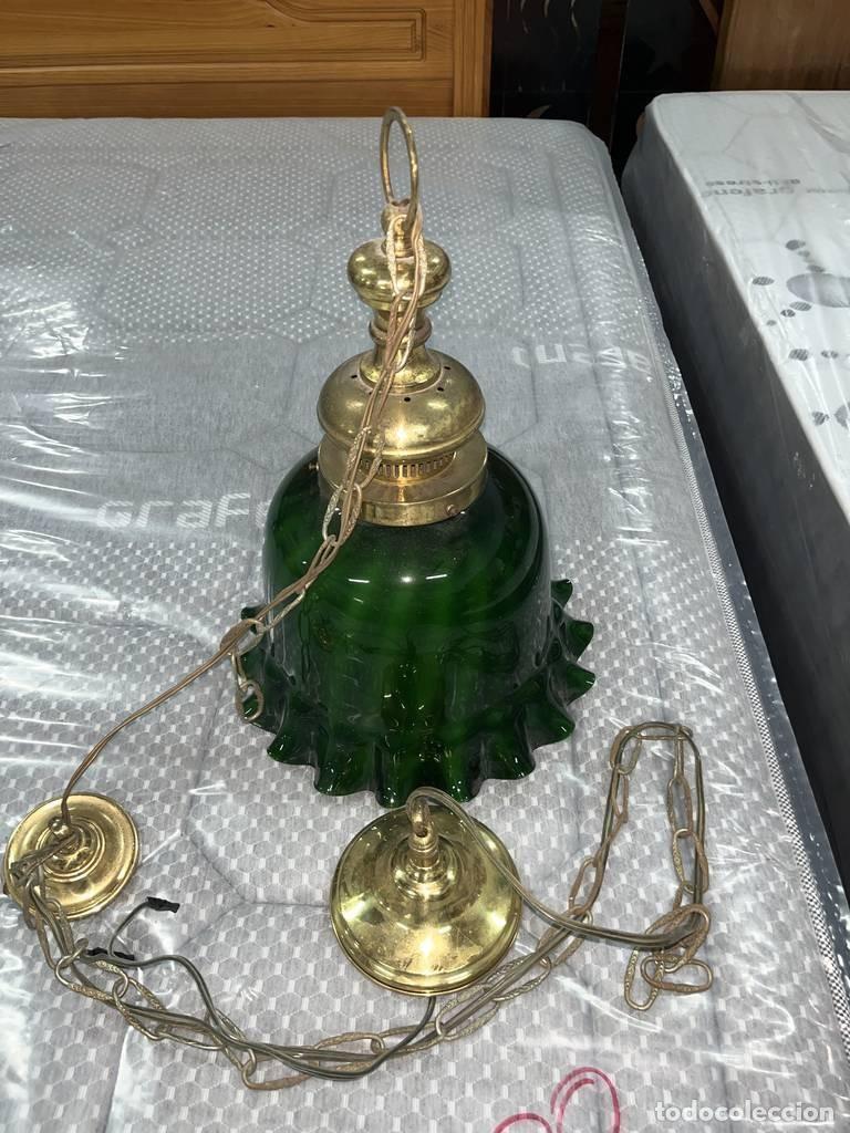 Vintage: L&Aacute;MPARA DE TECHO VERDE - Foto 3