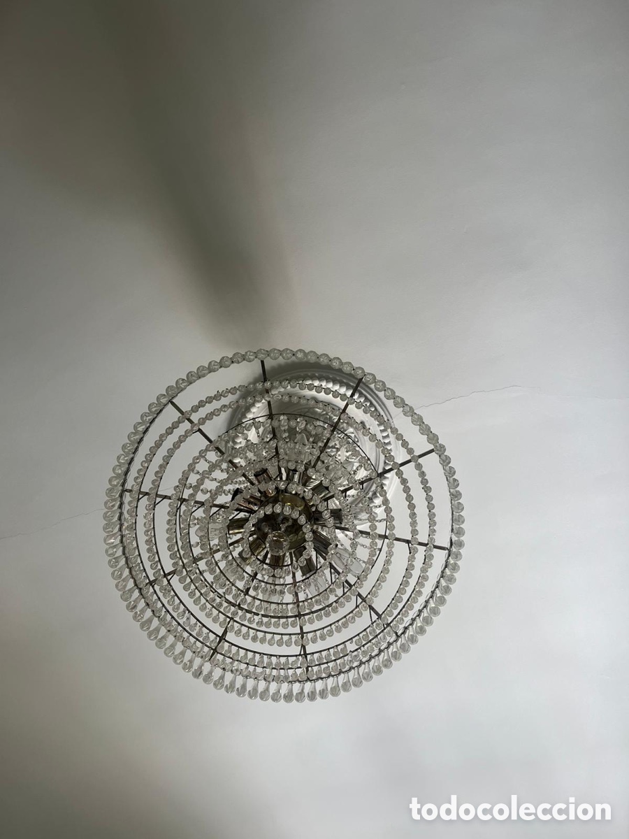 Vintage: L&aacute;mpara techo de cristal - Foto 4