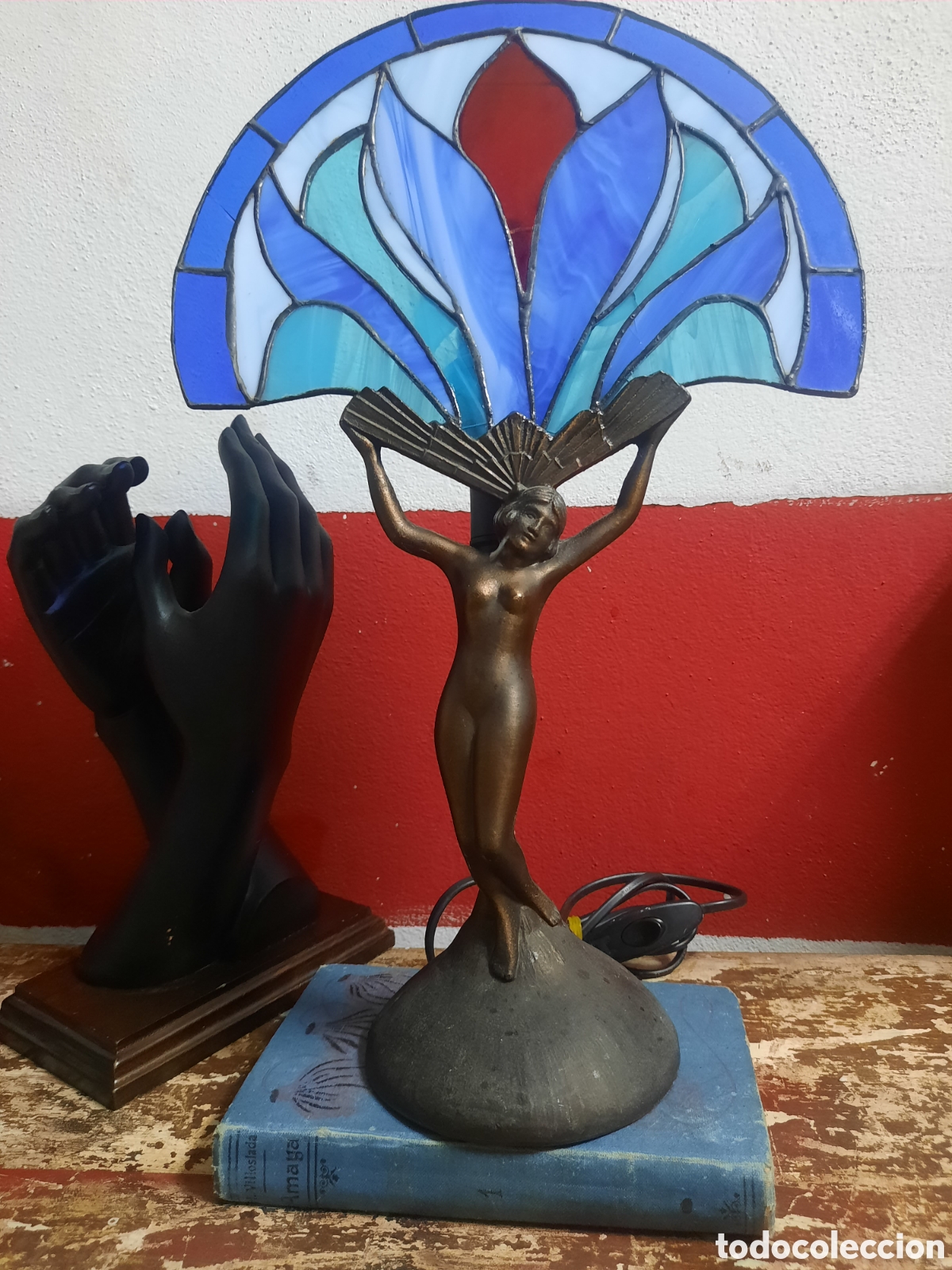 Vintage: L&aacute;mpara de Sobremesa modernista inspiraci&oacute;n Art Deco