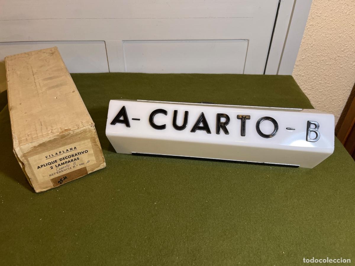 Vintage: Aplique luminoso de planta A-CUARTO-B Vilaplana referencia 600 aplique decorativo 2 l&aacute;mparas se&ntilde;al