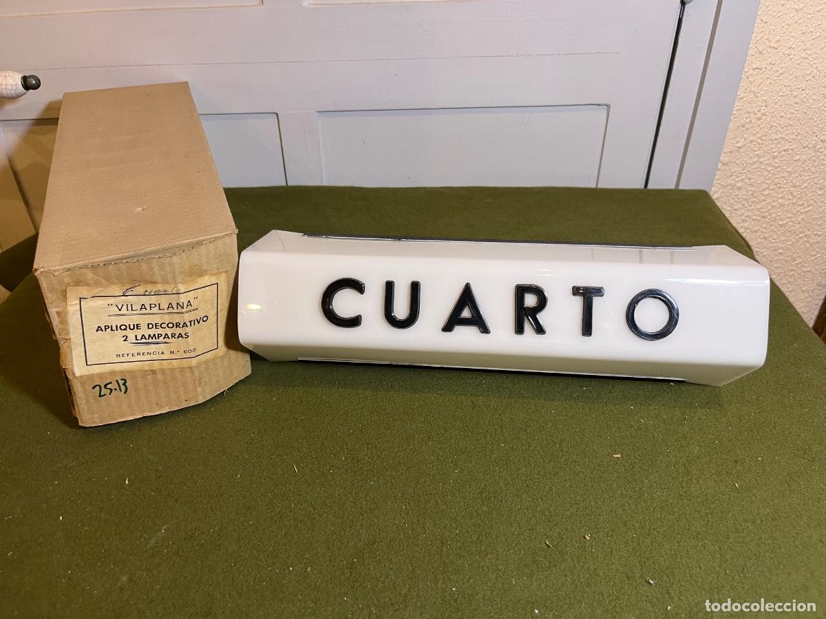 Vintage: Lampara luminoso de planta CUARTO Vilaplana referencia 600 aplique decorativo 2 l&aacute;mparas se&ntilde;alizac