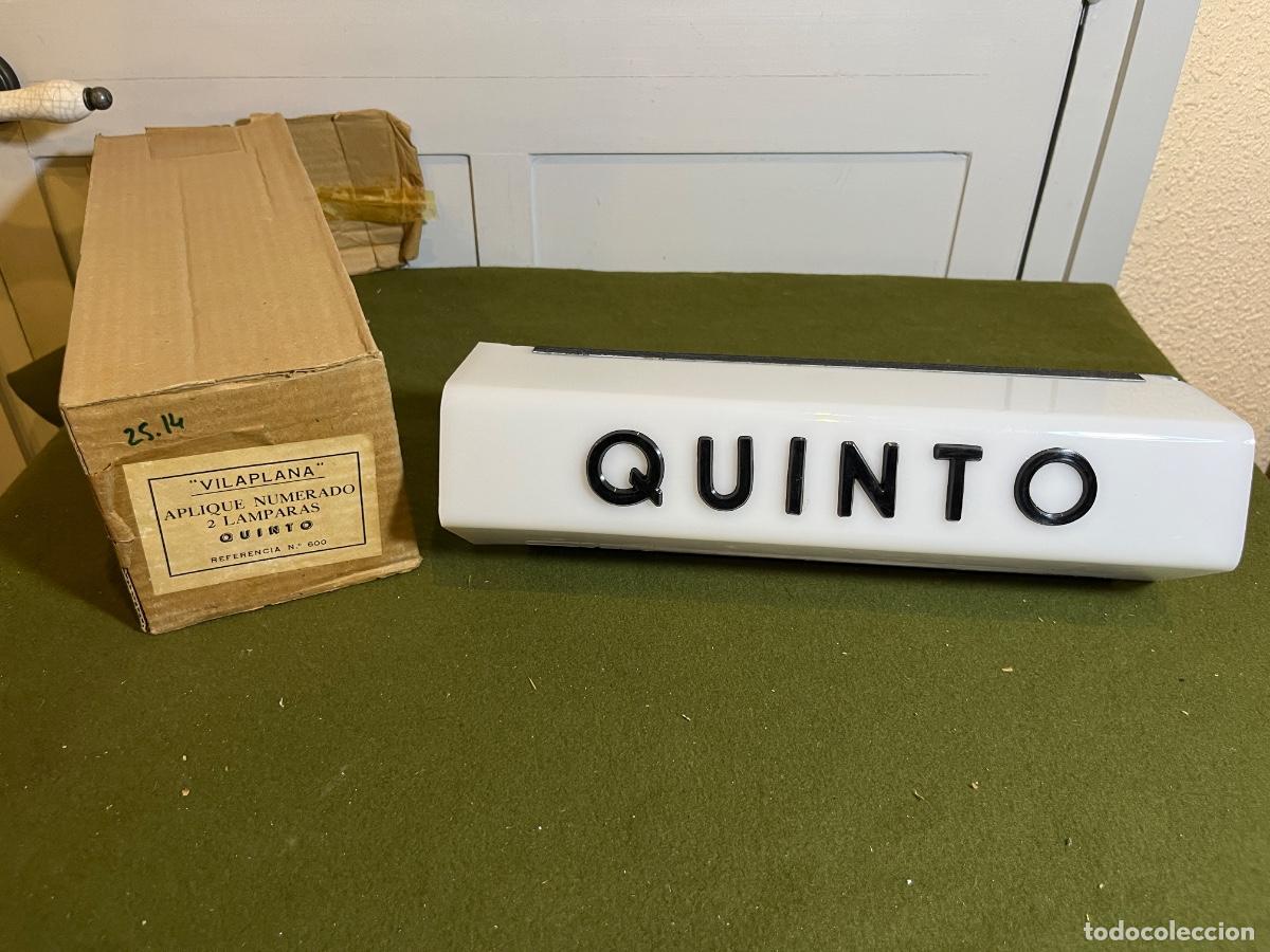 Vintage: Indicador luminoso de planta QUINTO Vilaplana referencia 600 aplique decorativo 2 l&aacute;mparas se&ntilde;alizac