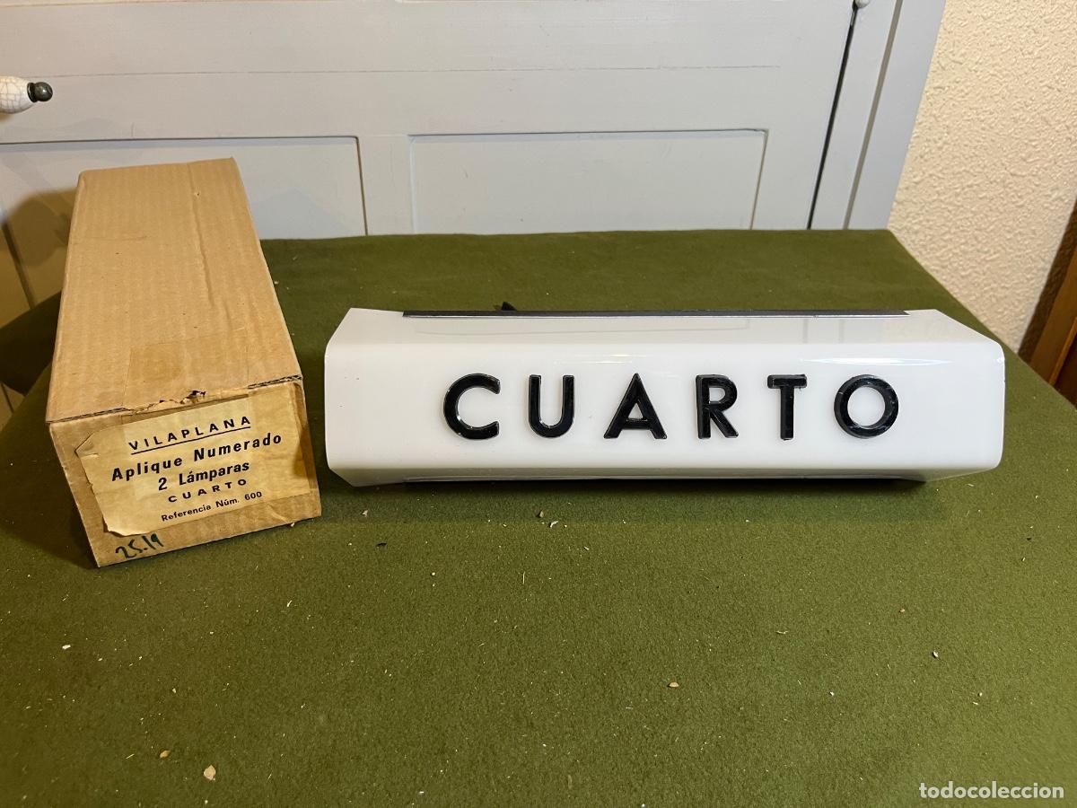 Vintage: Aplique luminoso de planta CUARTO Vilaplana referencia 600 aplique decorativo 2 l&aacute;mparas se&ntilde;alizac