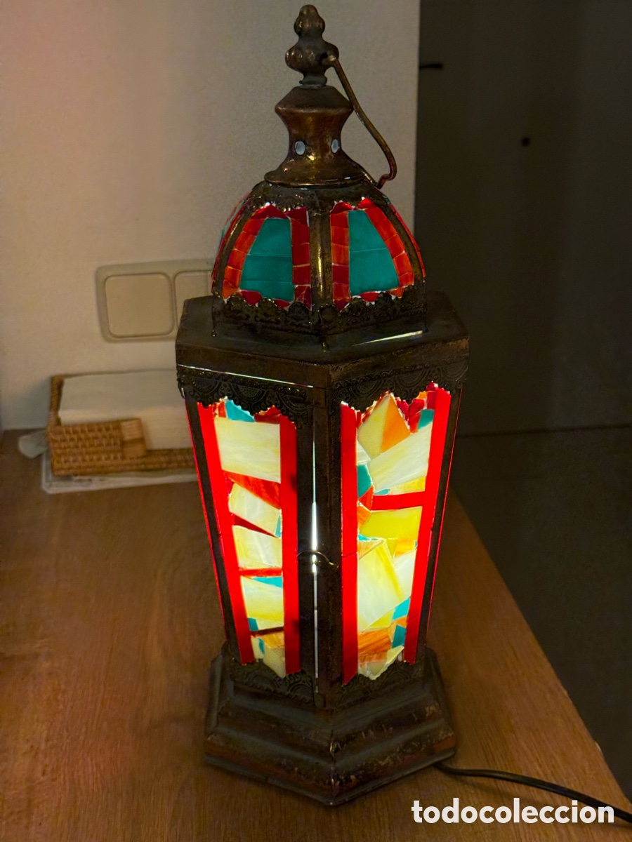 Vintage: L&aacute;mpara vitral vintage - Foto 10