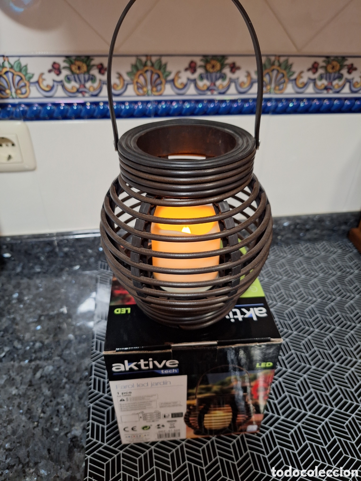 Vintage: Faroles Led jard&iacute;n, nuevo en su caja sin estrenar.