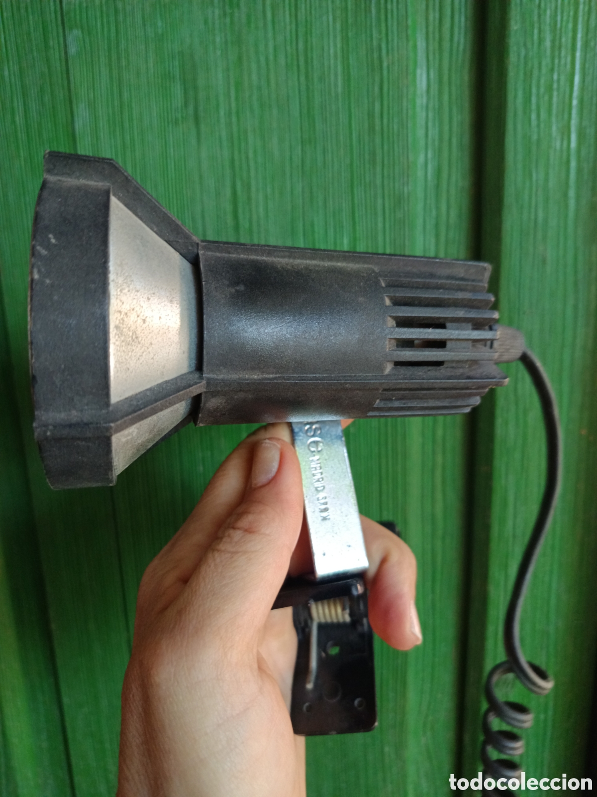 Vintage: Lampara foco marca fase de pinza plastico metal a&ntilde;os 70.80