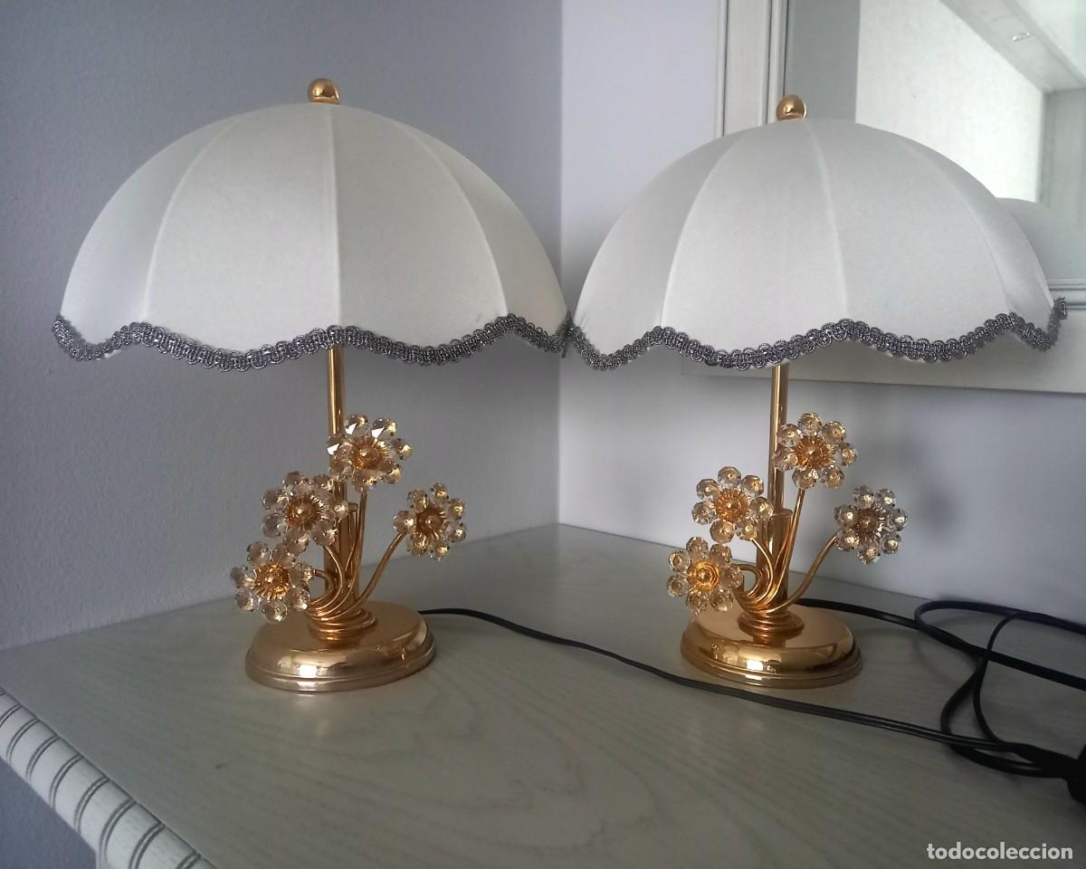 Vintage: L&aacute;mparas de mesa cristal