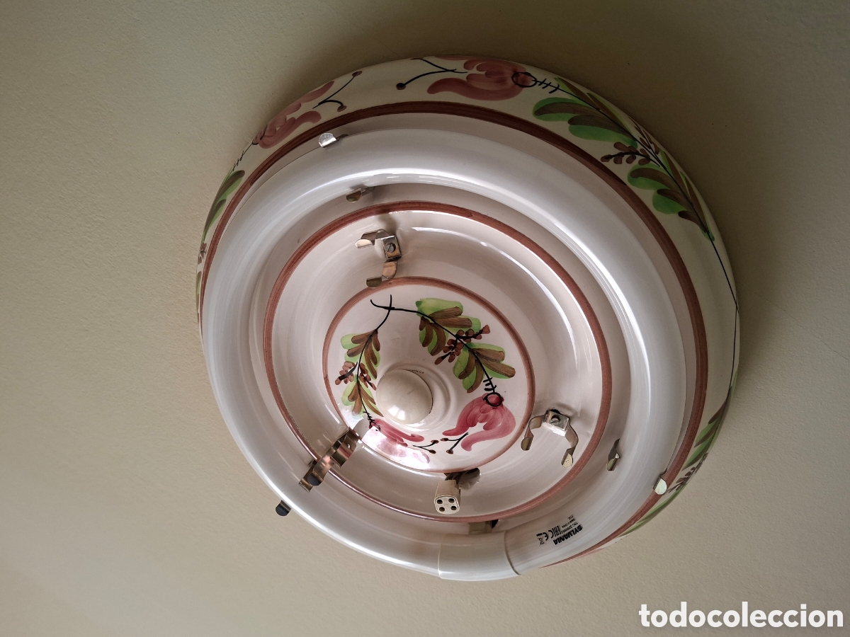 Vintage: LAMPARA-PLAFON de CERAMICA - Foto 4