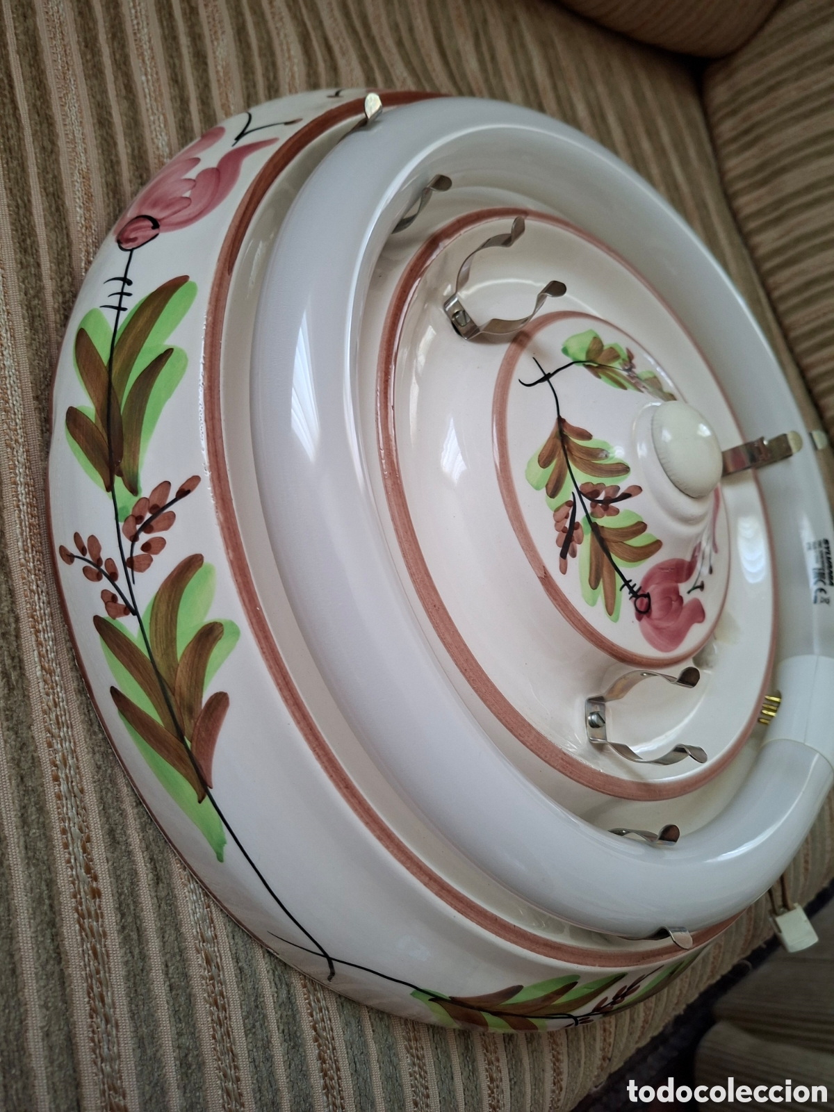 Vintage: LAMPARA-PLAFON de CERAMICA - Foto 7