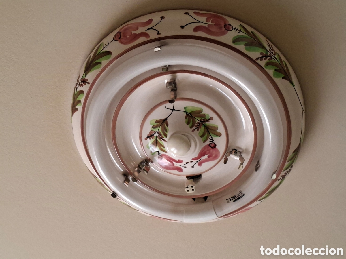 Vintage: LAMPARA-PLAFON de CERAMICA