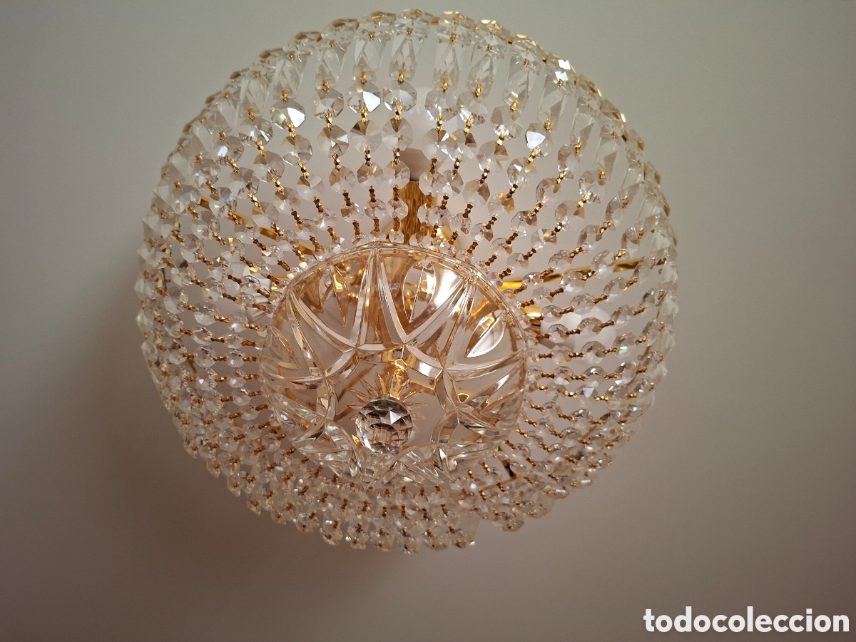 Vintage: LAMPARA DE LAGRIMAS DE CRISTAL, DE TECHO - Foto 5