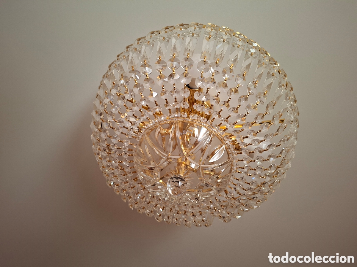 Vintage: LAMPARA DE LAGRIMAS DE CRISTAL, DE TECHO - Foto 6