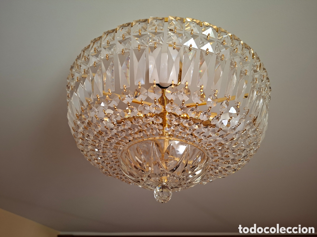 Vintage: LAMPARA DE LAGRIMAS DE CRISTAL, DE TECHO