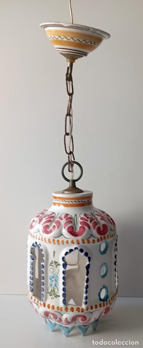 Vintage: ANTIGUA L&Aacute;MPARA DE COCINA DE CER&Aacute;MICA COCINA - VINTAGE