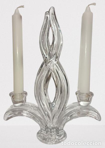 Vintage: Candelabro doble vintage cristal x3 uni.