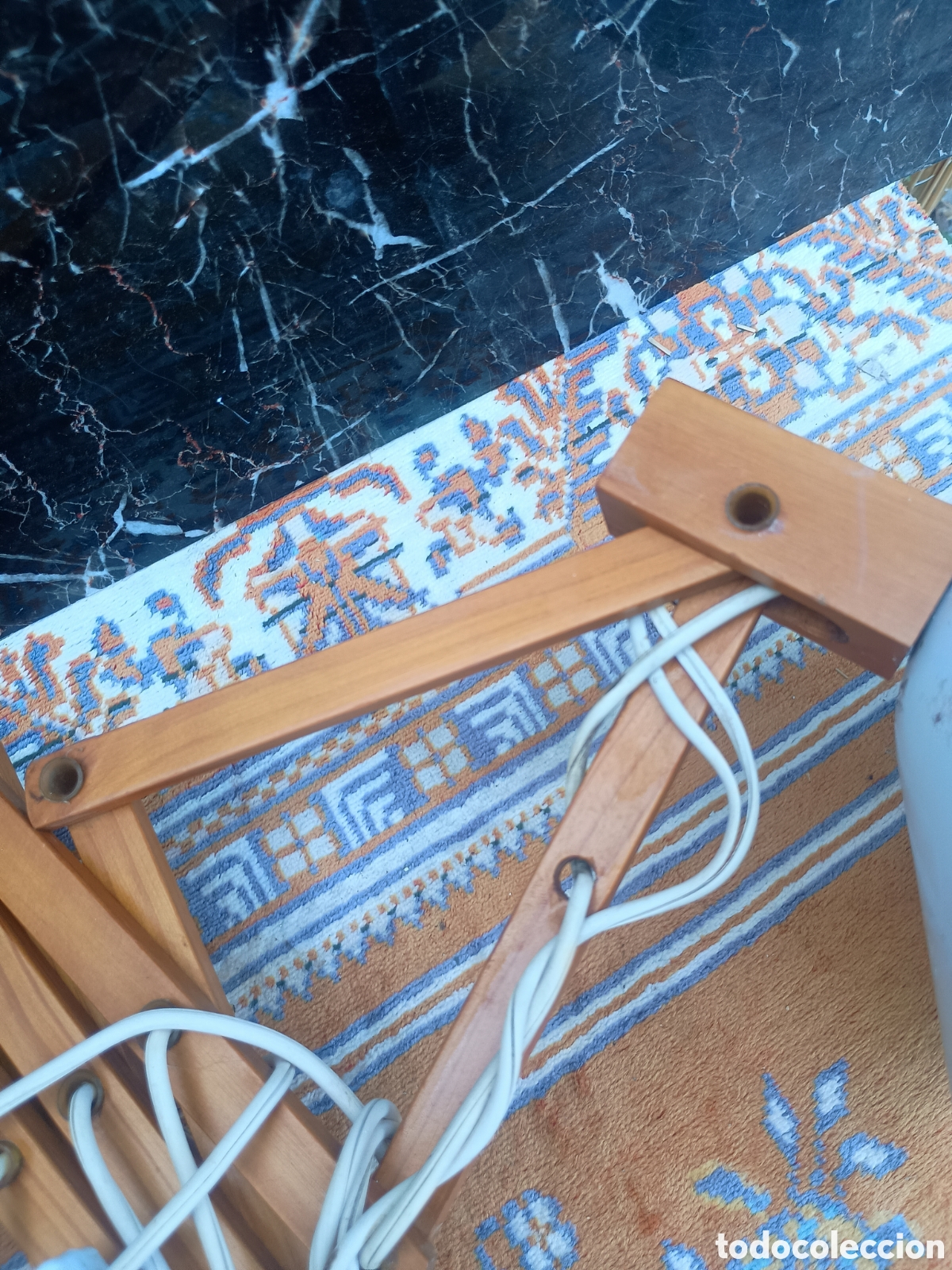 Vintage: L&aacute;mpara flexo madera - Foto 3