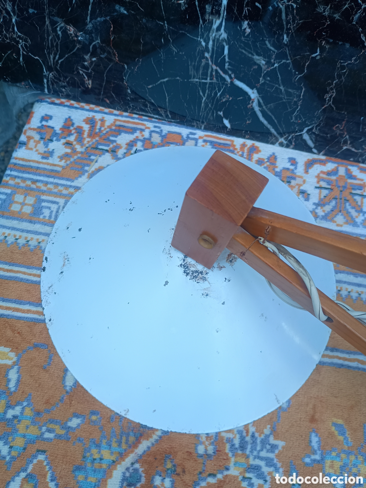 Vintage: L&aacute;mpara flexo madera - Foto 8