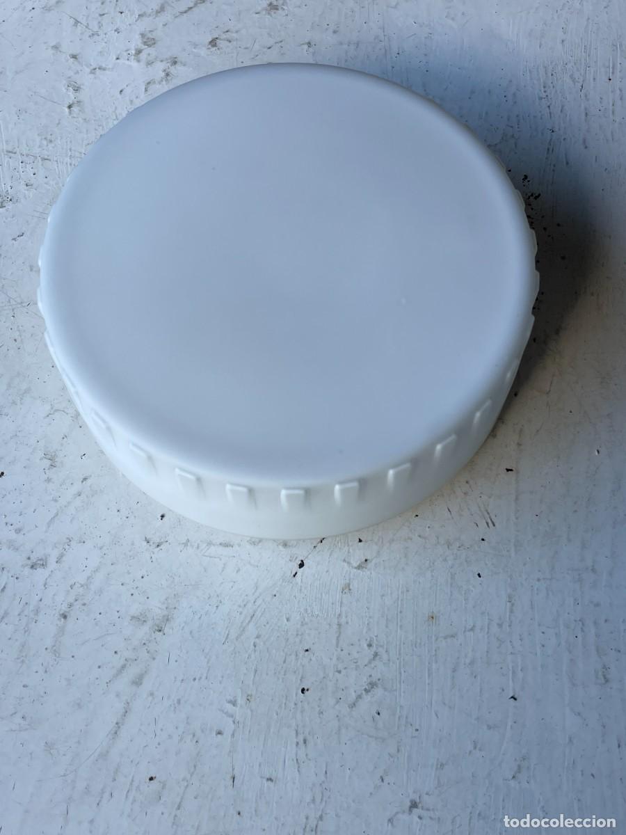 Vintage: Aplique de techo cristal trasl&uacute;cido blanco a&ntilde;os 60 vintage