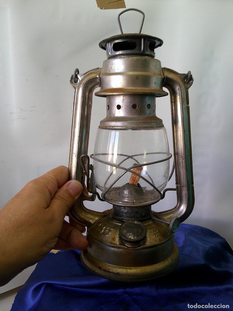 Vintage: &iexcl;&iexcl; FAROL. &rdquo;SWALLOW BRAND. 235. Cristal-Metal. Aceite parafina. FUNCIONAL.DECORACION.!! C-33