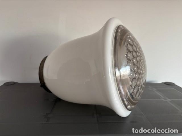 Vintage: LAMPARA ART D&Eacute;CO OPALINA BLANCA - Foto 2