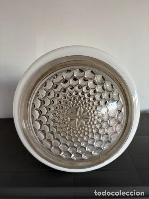 Vintage: LAMPARA ART D&Eacute;CO OPALINA BLANCA - Foto 3