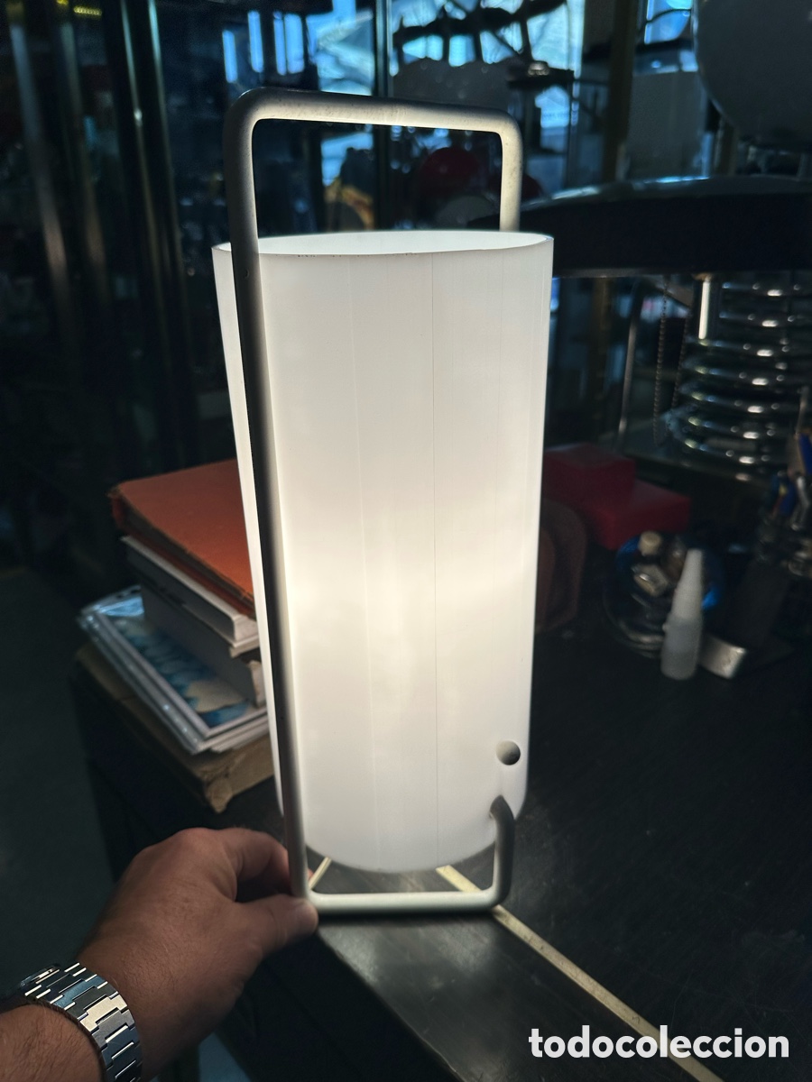 Vintage: LAMPARA DE MESA TRAMO MODELO ASA DISE&Ntilde;O DE MIGUEL MILA DEL A&Ntilde;O 1961 , COLOR BLANCO
