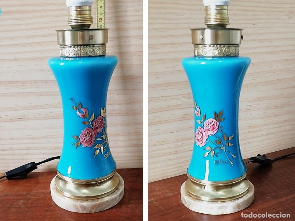 Vintage: L&Aacute;MPARA ROM&Aacute;NTICA DE DOBLE ILUMINACI&Oacute;N - Foto 5