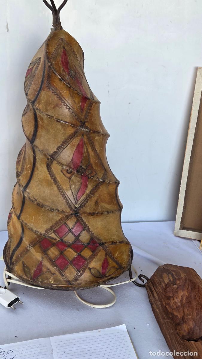 Vintage: lampara arte africano piel - Foto 1