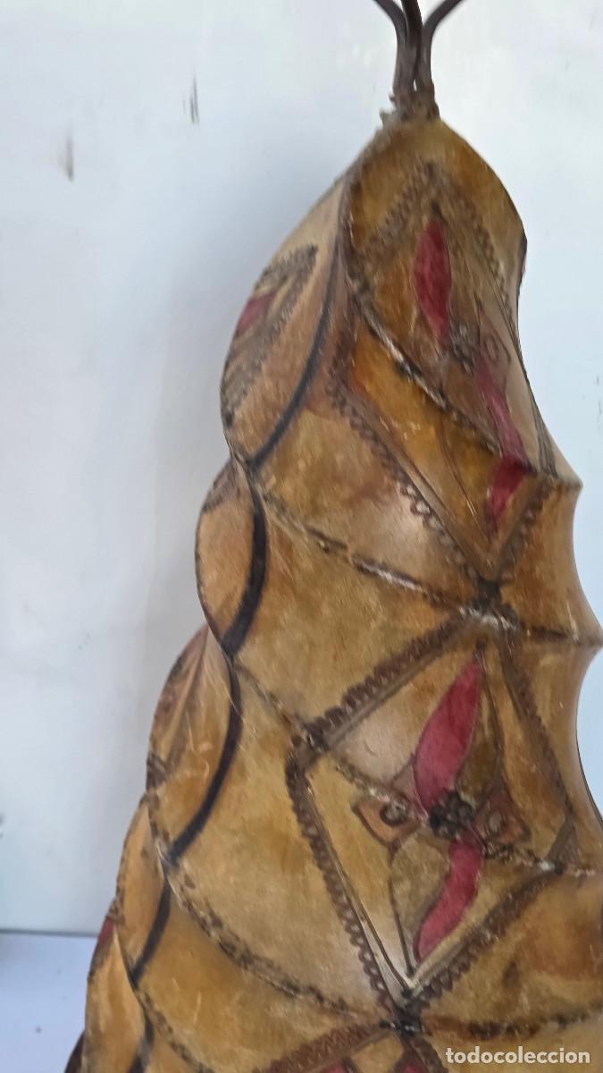 Vintage: lampara arte africano piel - Foto 3