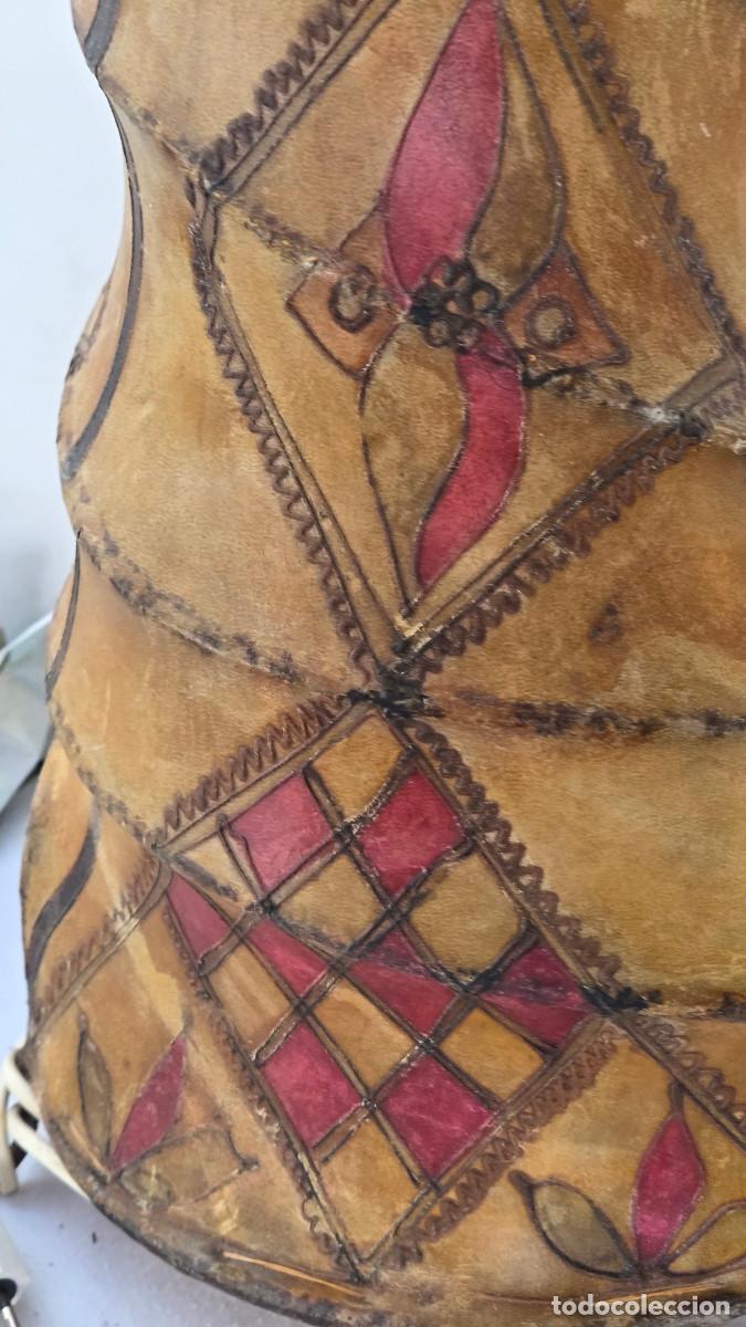 Vintage: lampara arte africano piel - Foto 5