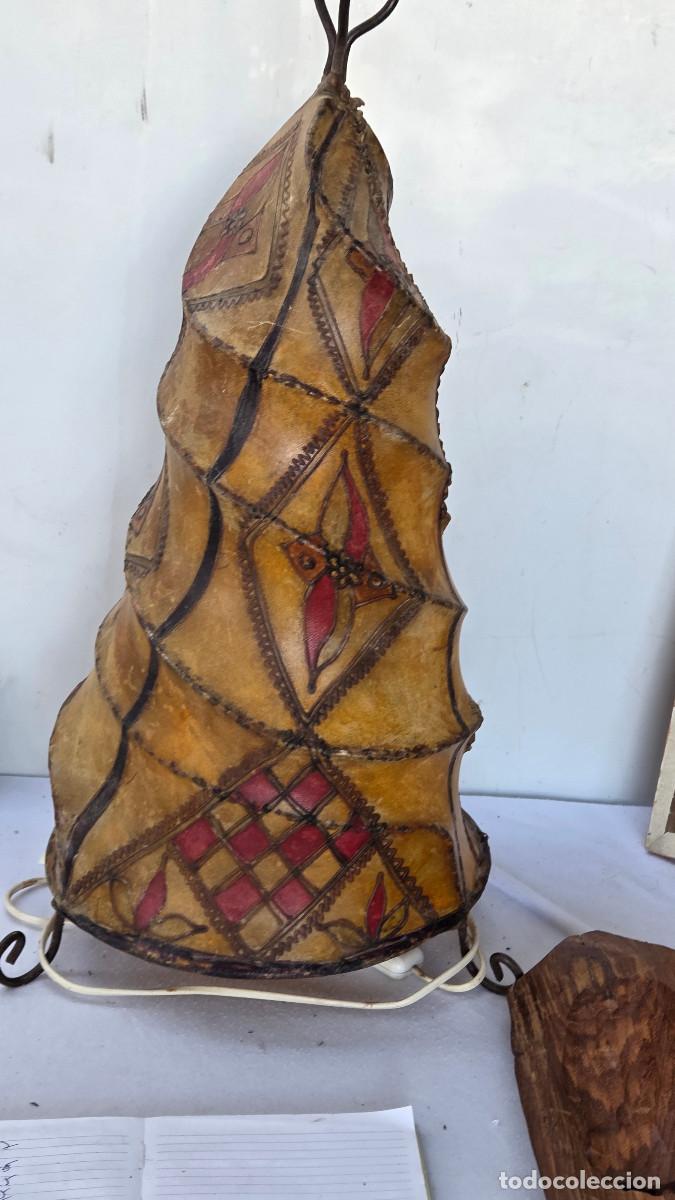 Vintage: lampara arte africano piel - Foto 7