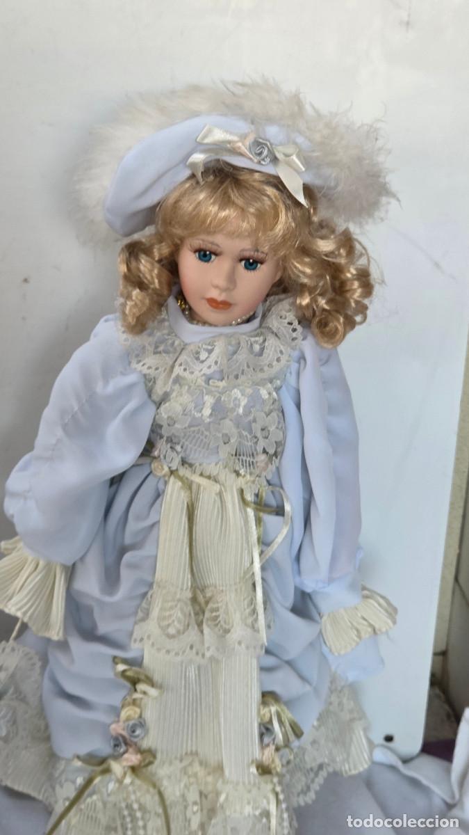 Vintage: mu&ntilde;eca de coleccion de porcelana - Foto 4