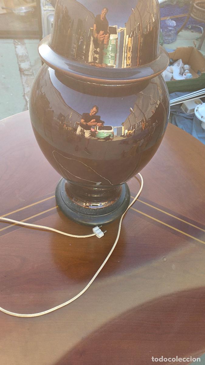 Vintage: lampara grande de mesa ceramica - Foto 2