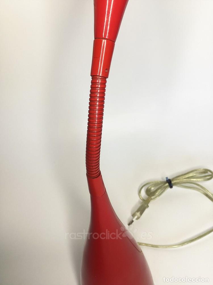 Vintage: Flexo rojo de Escritorio - Estilo Pop Space Age, cuello cisne - Foto 5