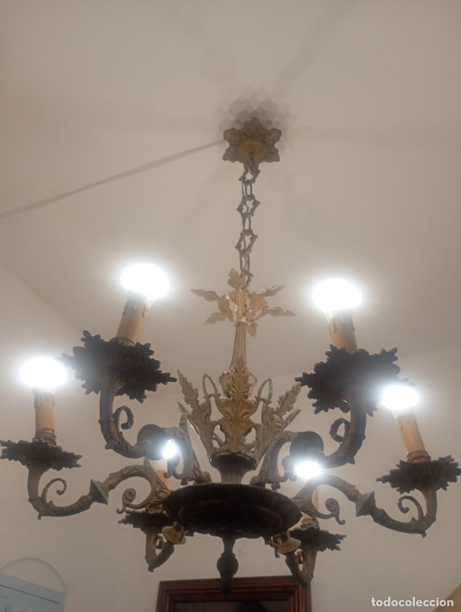 Vintage: Lampara de 6 brazos , funciona - Foto 3