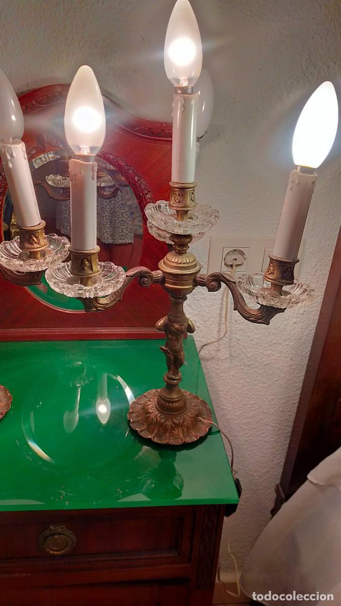 Vintage: Dos l&aacute;mparas de mesa antiguas - Foto 2