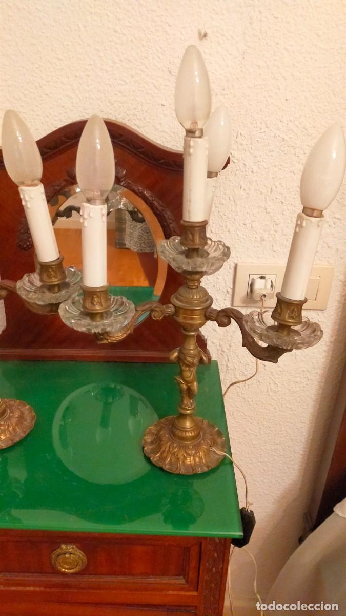 Vintage: Dos l&aacute;mparas de mesa antiguas - Foto 4