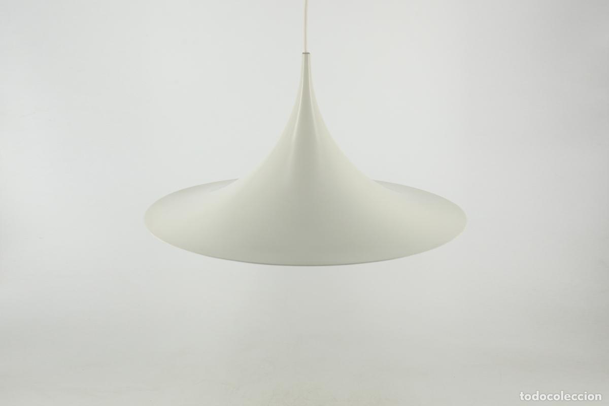 Vintage: lampara de techo semi campana tulip blanco retro vintage Dinamarca 70's