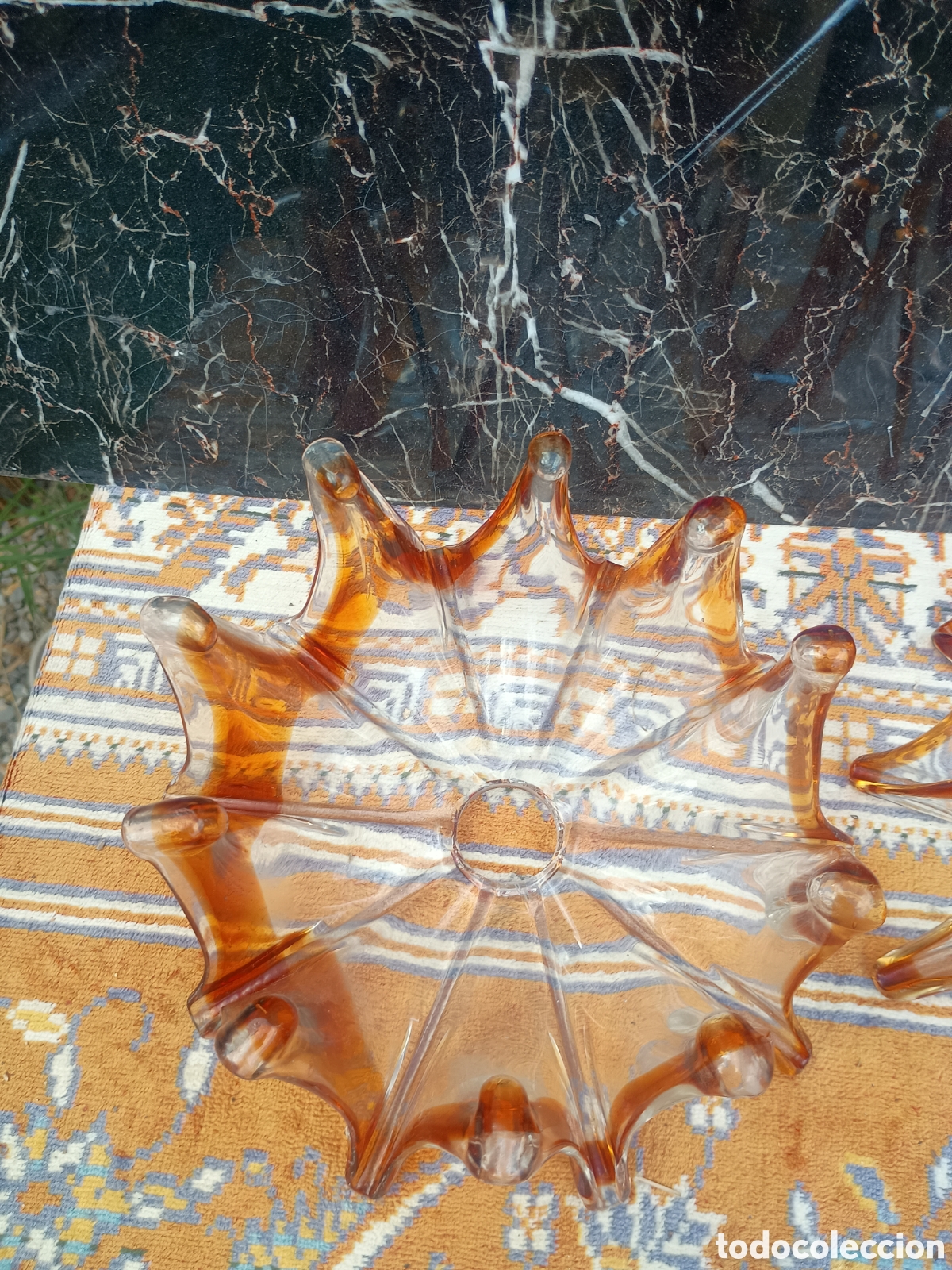 Vintage: Tulipas cristal Murano ambar - Foto 2