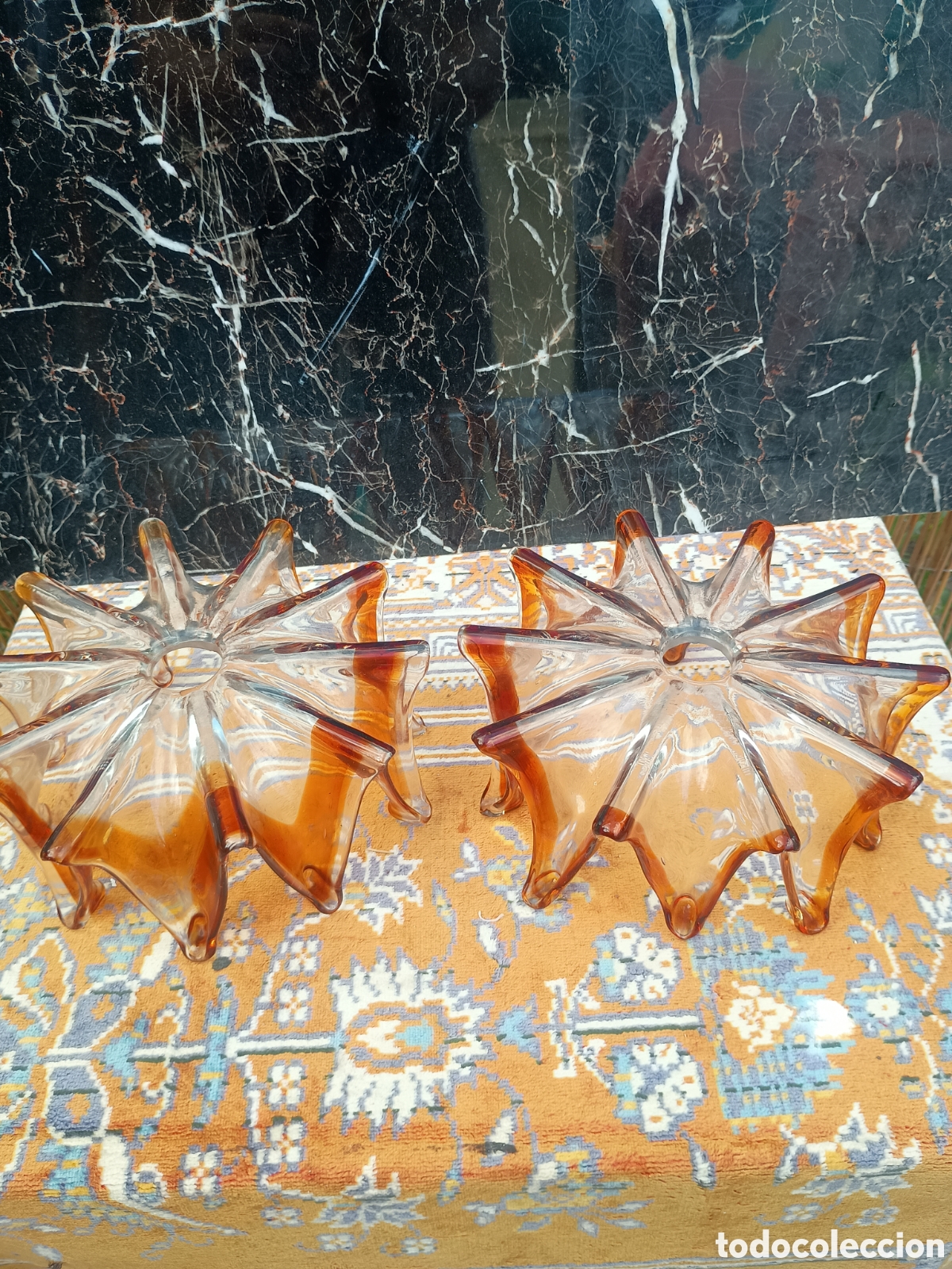 Vintage: Tulipas cristal Murano ambar - Foto 6