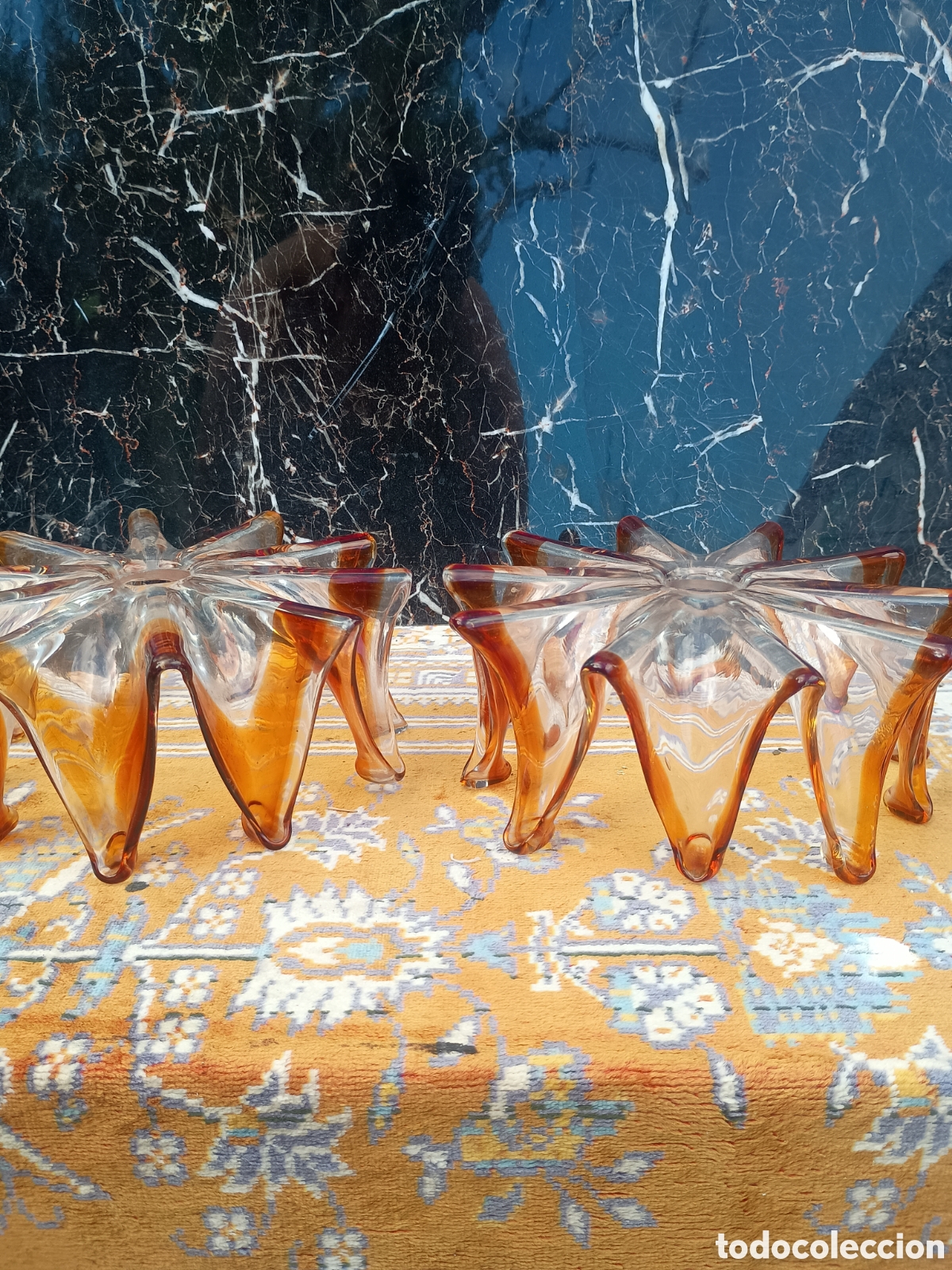 Vintage: Tulipas cristal Murano ambar - Foto 7