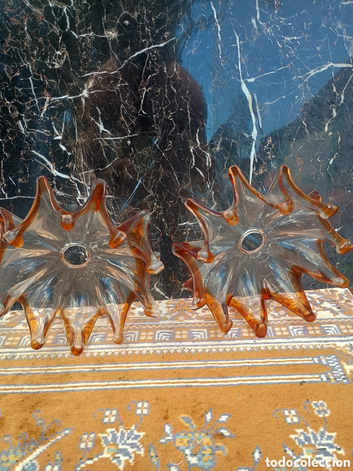 Vintage: Tulipas cristal Murano ambar - Foto 9