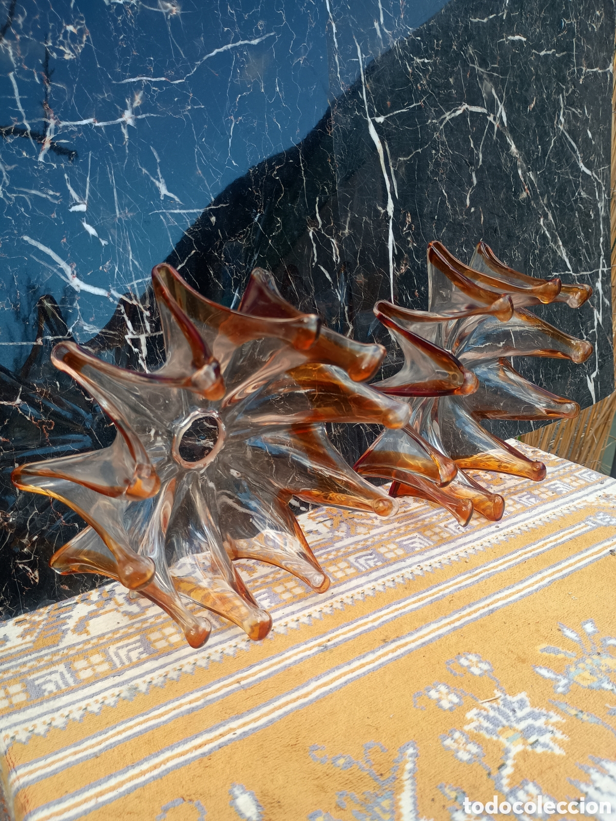 Vintage: Tulipas cristal Murano ambar - Foto 10