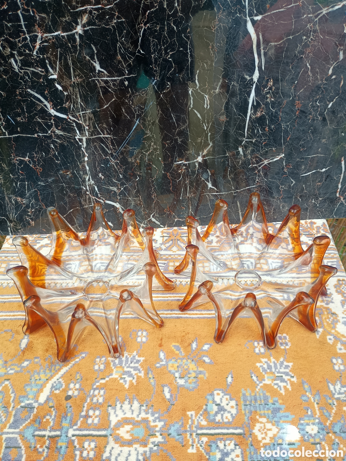 Vintage: Tulipas cristal Murano ambar - Foto 1