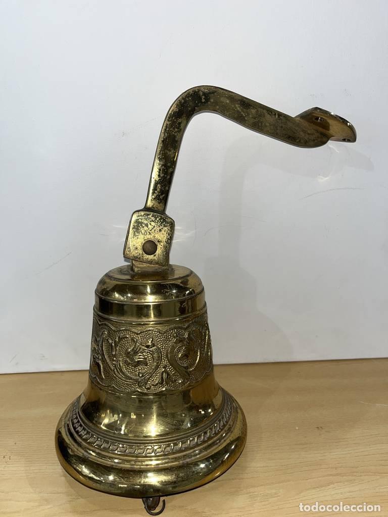 Vintage: CAMPANA DORADA DE BARCO - Foto 2