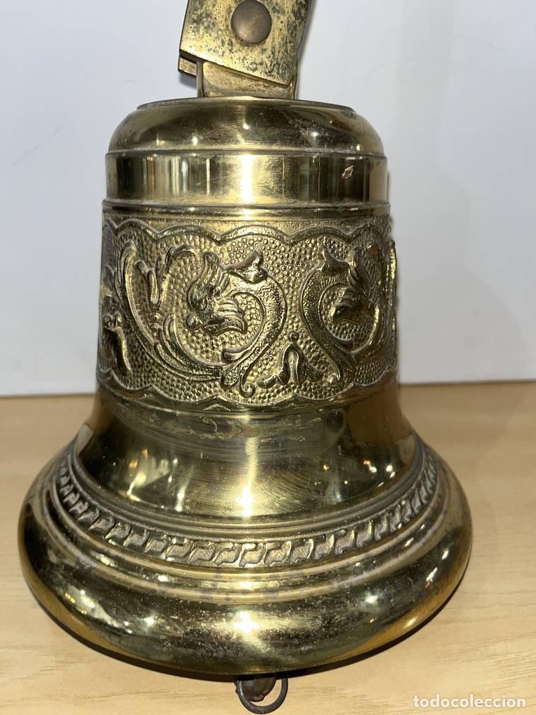 Vintage: CAMPANA DORADA DE BARCO - Foto 5