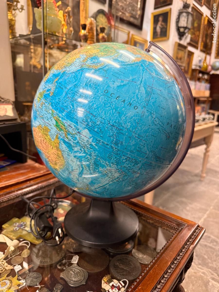 Vintage: LAMPARA GLOBO TERRAQUEO - MEDIDA 40 CM